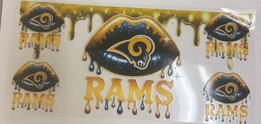 Cup wraps uvdtf Rams footballs lips