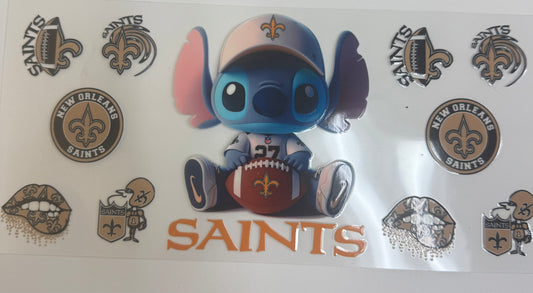 Cup wraps uvdtf Stitch saints  football