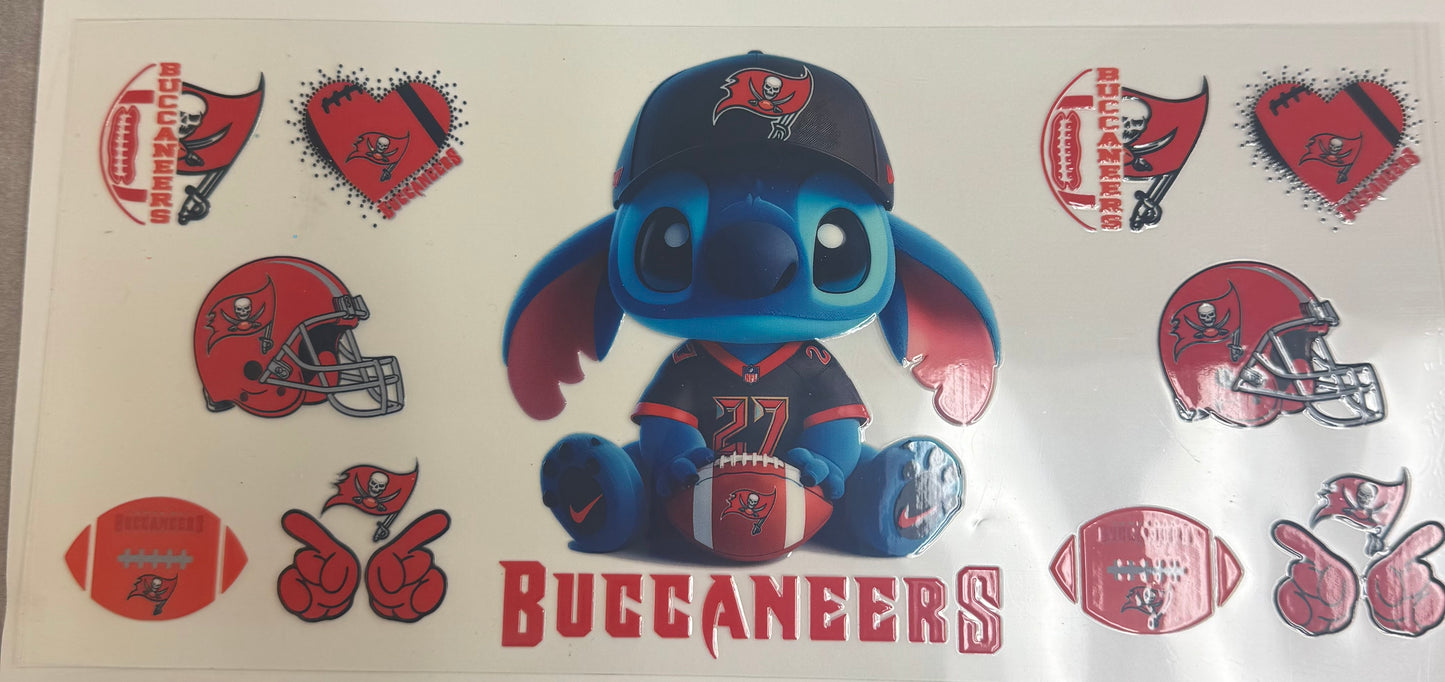 Cup wraps uvdtf Stitch buccaneer football