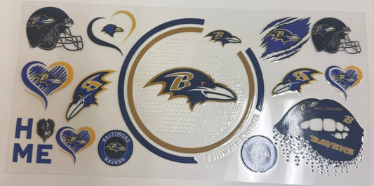 Cup wraps uvdtf Baltimore ravens football q