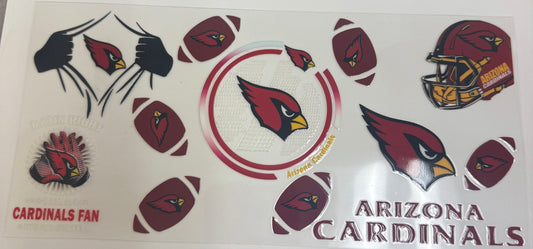 Cup wraps uvdtf cardinals football