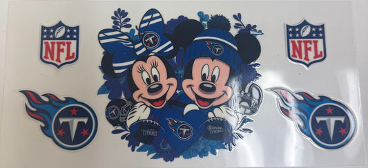 Cup wraps uvdtf Mickey and Minnie Titans football