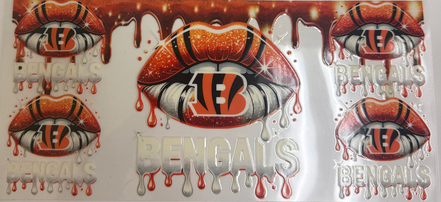 Cup wraps uvdtf  Bengals lips football