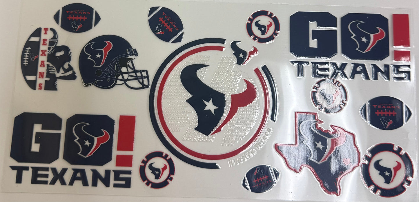 Cup wraps uvdtf Go Texans football