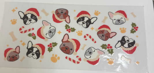 Cup wraps uvdtf Christmas dogs