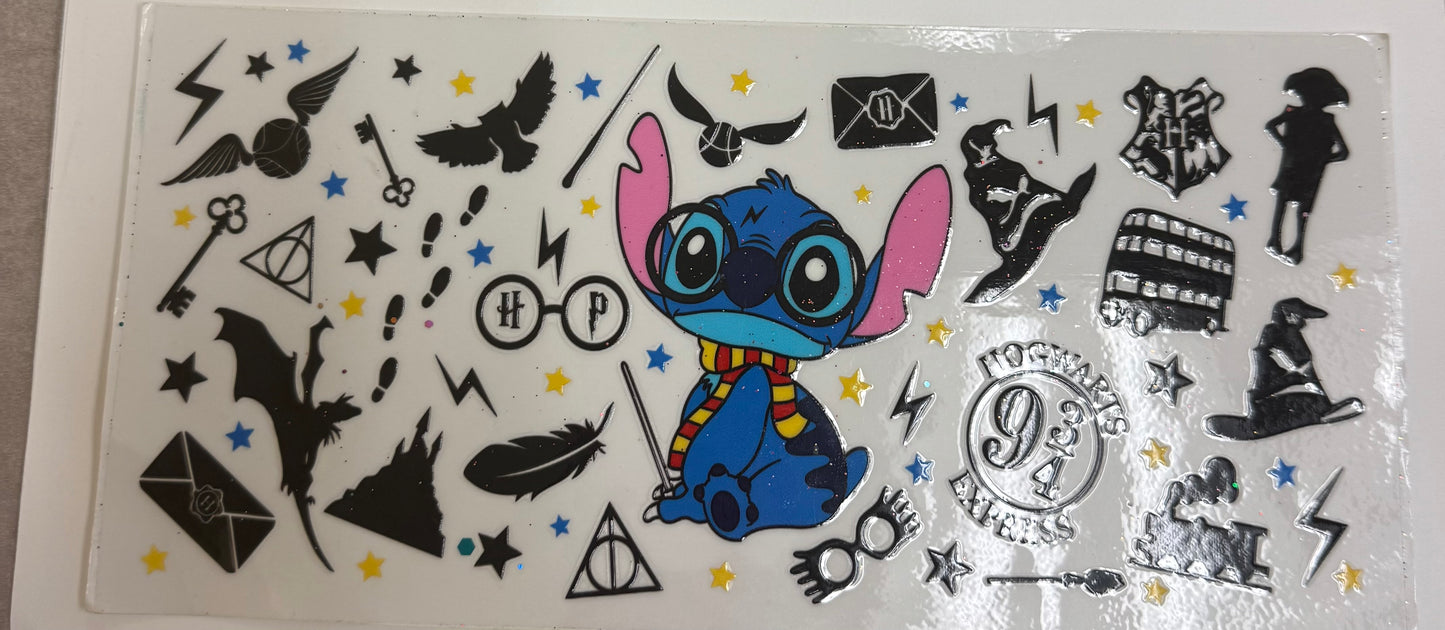 Cup wraps uvdtf Stitch as Harry Potter