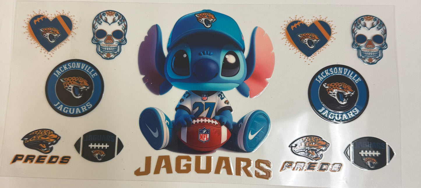 Cup wraps uvdtf Jaguars stitch football