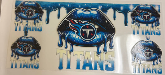 Cup wraps uvdtf Titans football lips