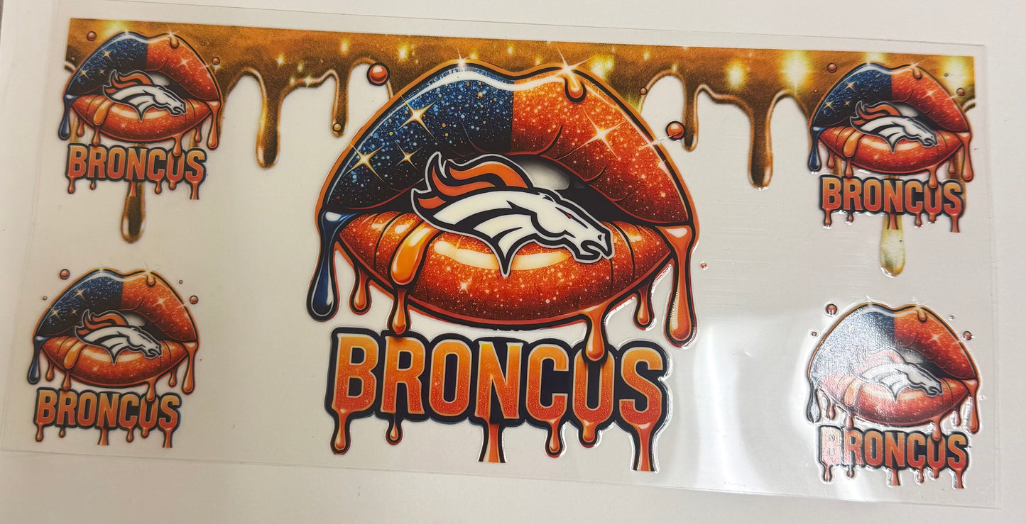 Cup wraps uvdtf Broncos lips football