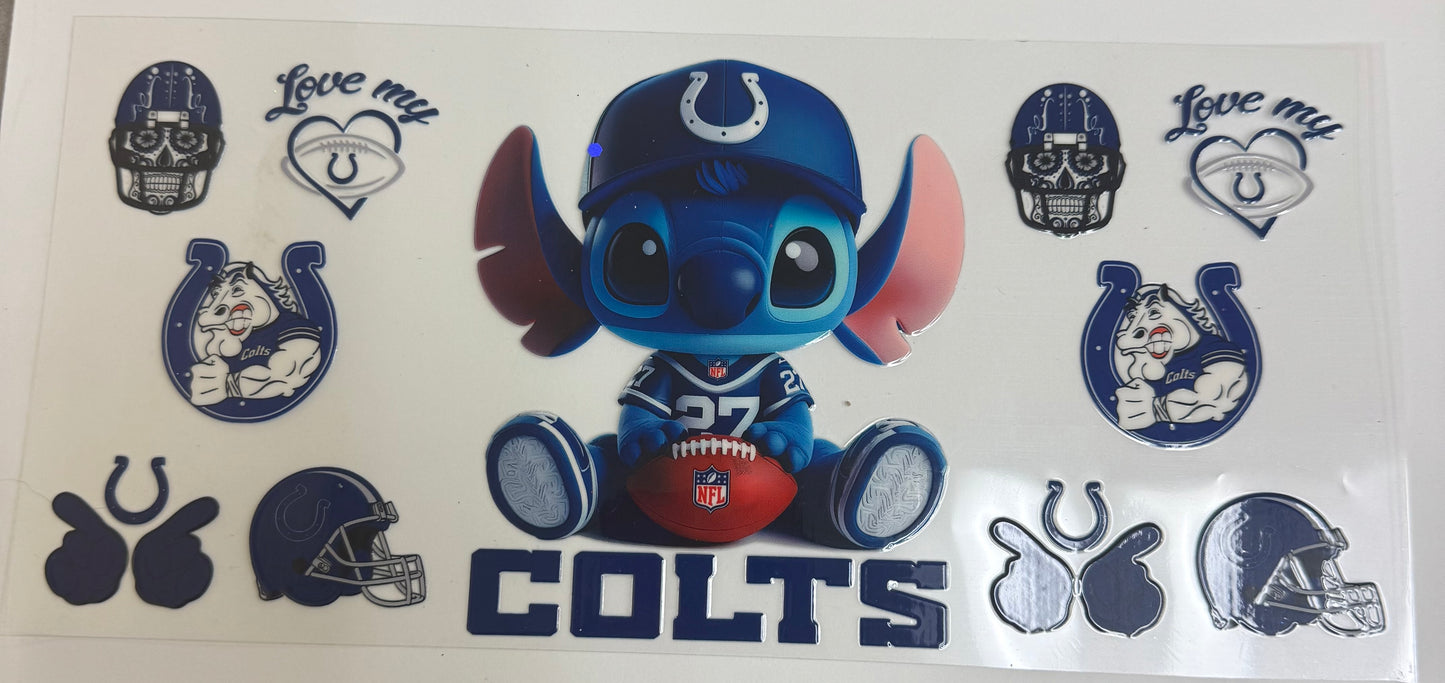 Cup wraps uvdtf Stitch colts football