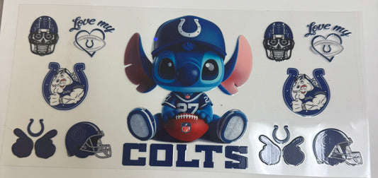 Cup wraps uvdtf Stitch colts football