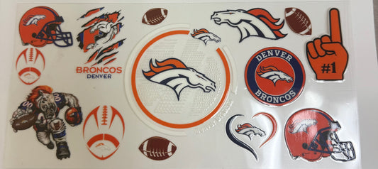 Cup wraps uvdtf Denver broncos football