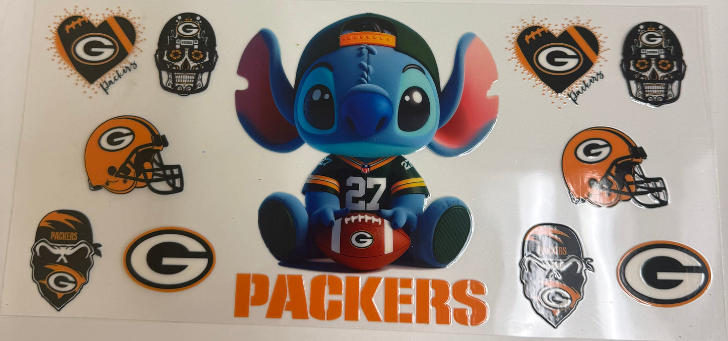 Cup wraps uvdtf Green Bay packers stitch