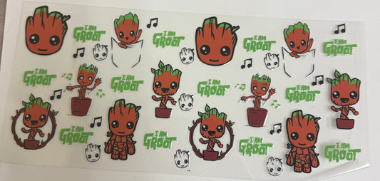 Cup wraps uvdtf I am groot