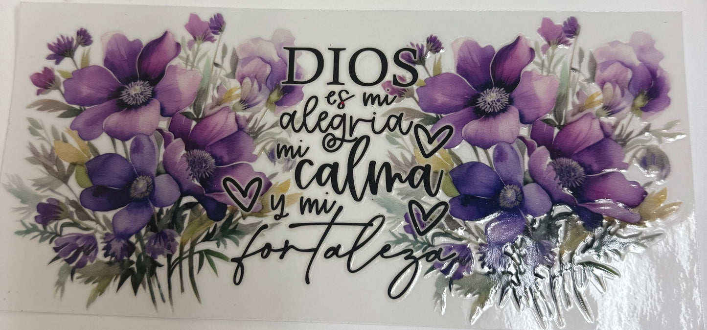 Cup wraps uvdtf Dios floral