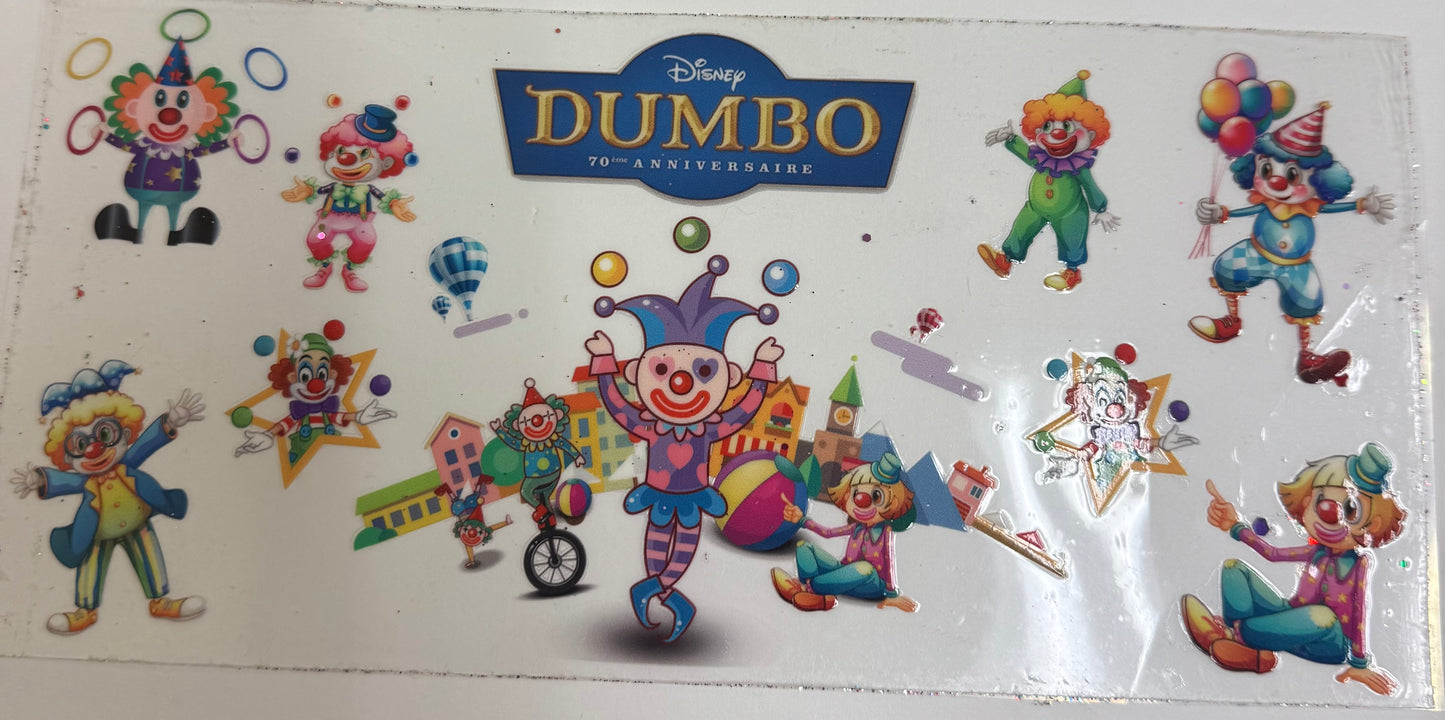 Cup wraps uvdtf 70 anniversary Dumbo circus theme
