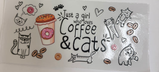 Cup wraps uvdtf  Coffee and cats