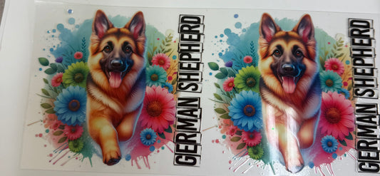Cup wraps uvdtf German shepherd dog