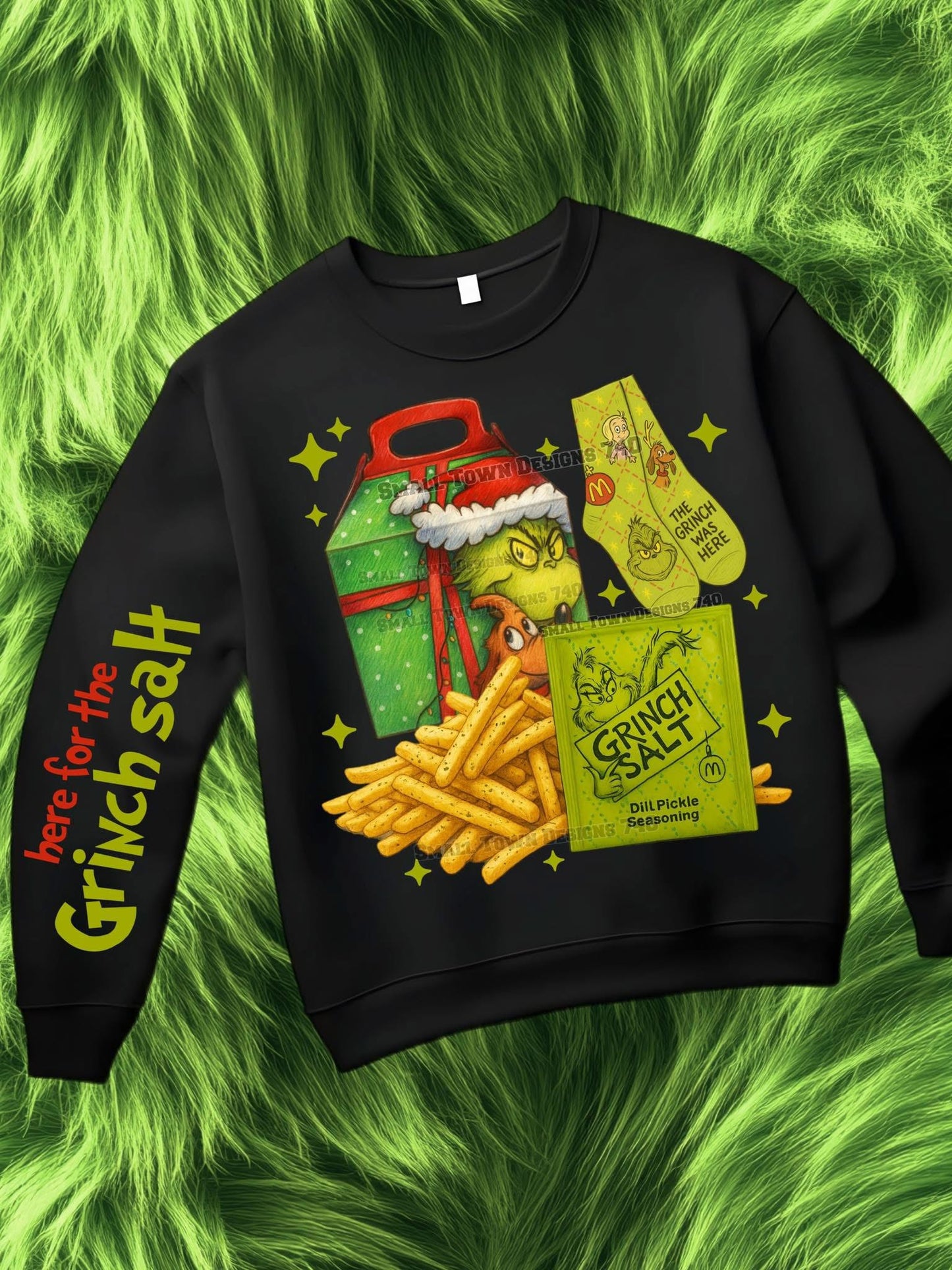 Custom sweater McDonald’s/grinch