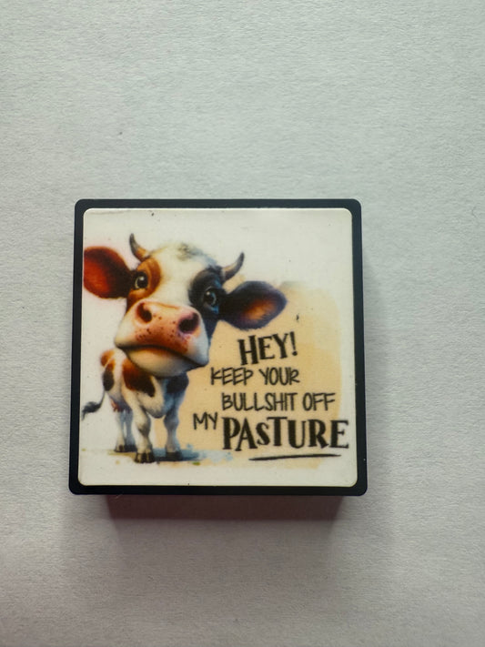 Focals 2d glow in dark cow keep your bullshit off my pasture