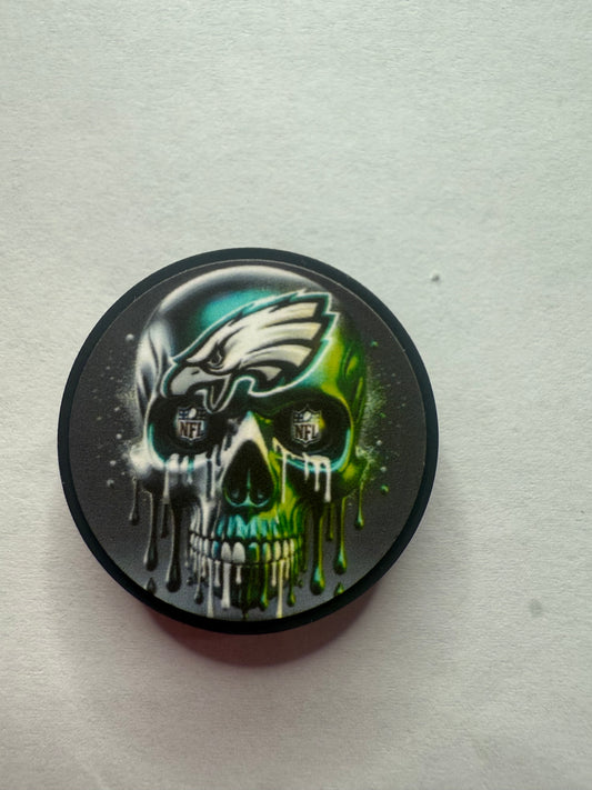 Focal 2d Glowing dark eagle football  skull