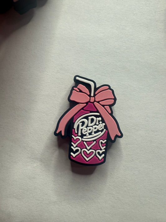 Focal 2d Dr Pepper with pink bow and hearts