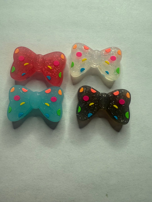 Focal 3d polka dot bow mystery color