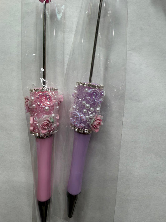 Beadable pens just the pen Cc with flowers
