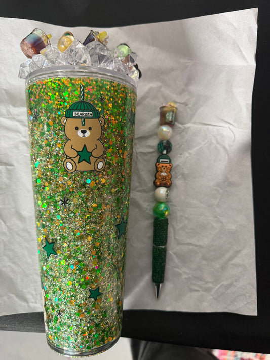 Ready to ship Starbucks bears 24oz tumbler with pen sold as a set