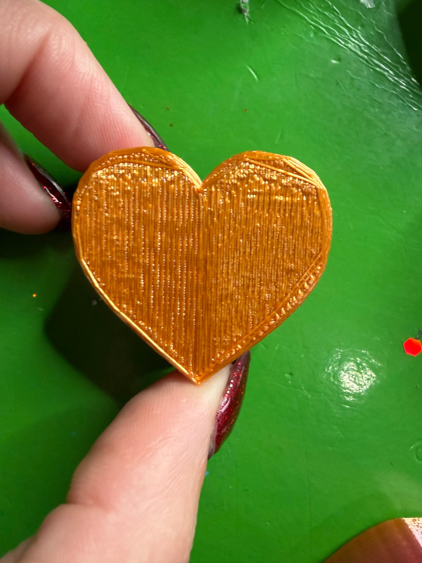 3d printed hearts for straws pink/yellow