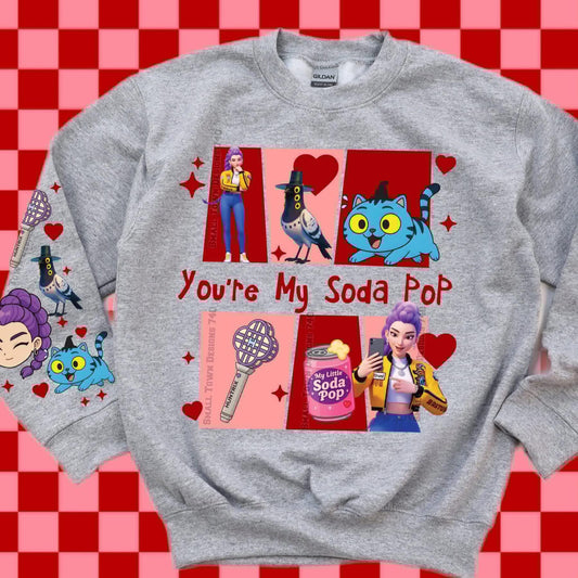 Custom clothing sweater Kpop soda pop! Adult or kids sizing