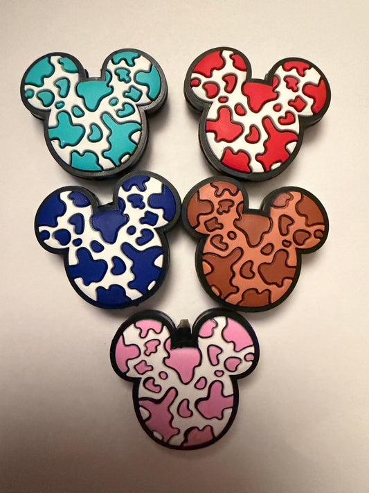 Focal 2d Mikey mouse heads cow print mystery color