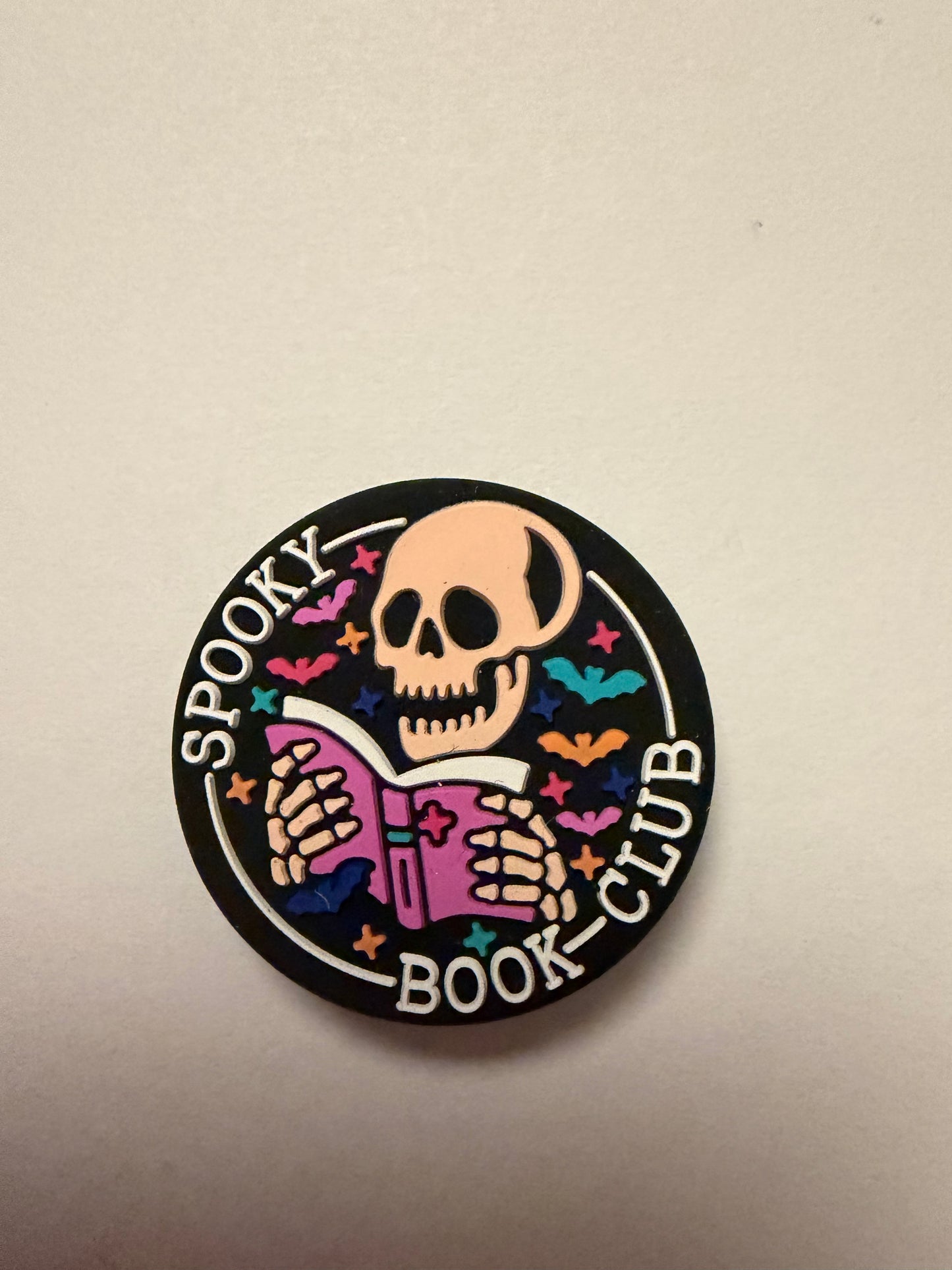 Focal 2d spooky book club with skull