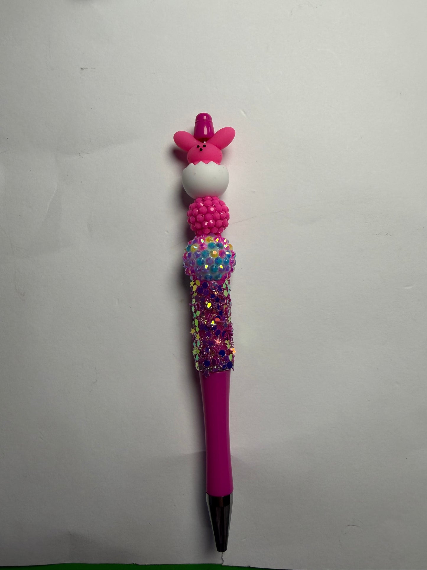 Premade Ready to ship pink Easter  peeps pen