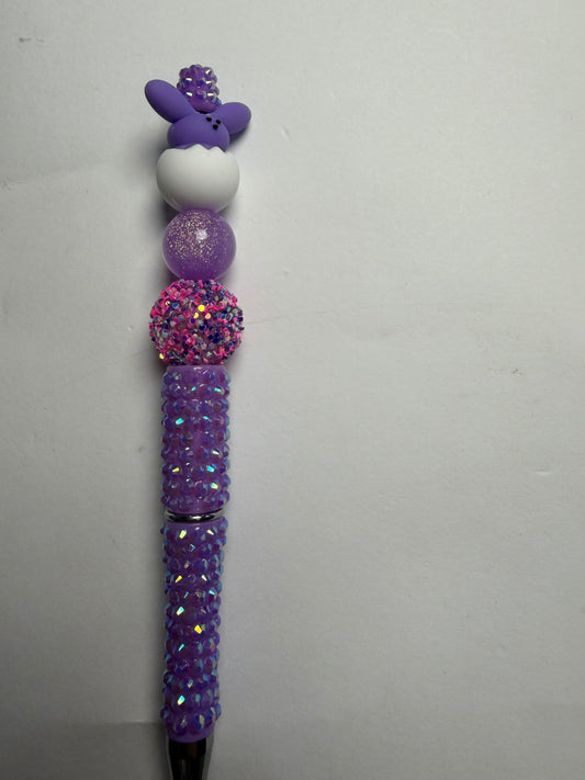 Premade Ready to ship purple  Easter  peeps pen