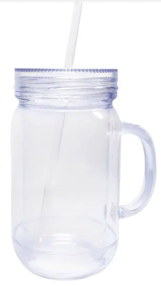 Snow globe 20oz mason jar tumbler