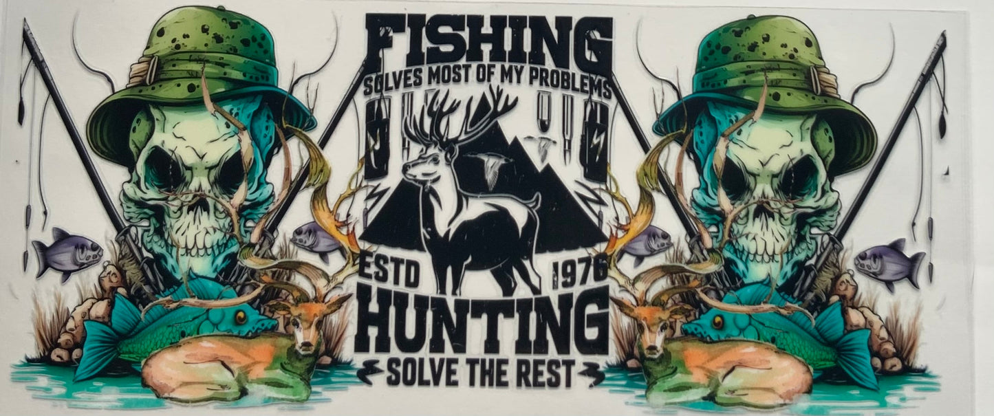 uvdtf  transfer wrap skull fishing