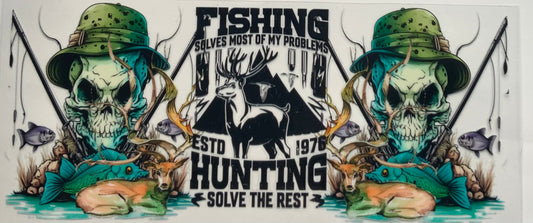 uvdtf  transfer wrap skull fishing