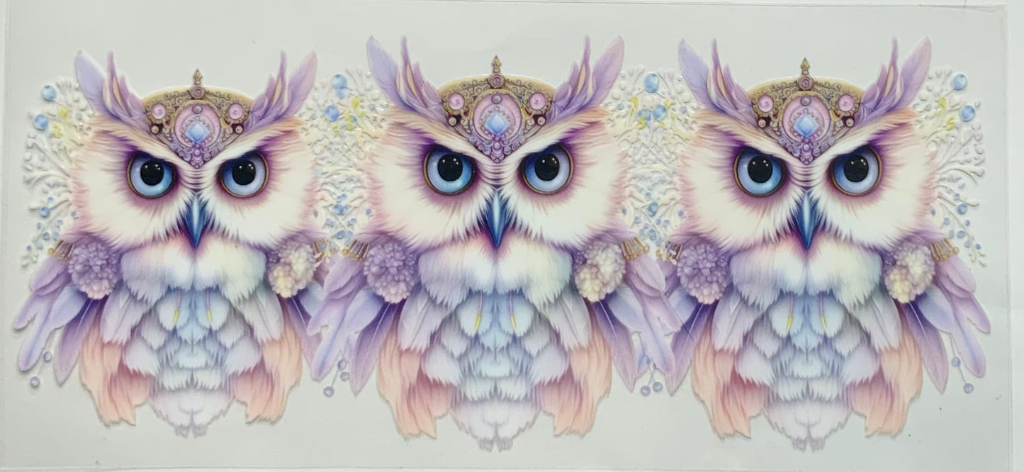 uvdtf  transfer wrap light purple owl