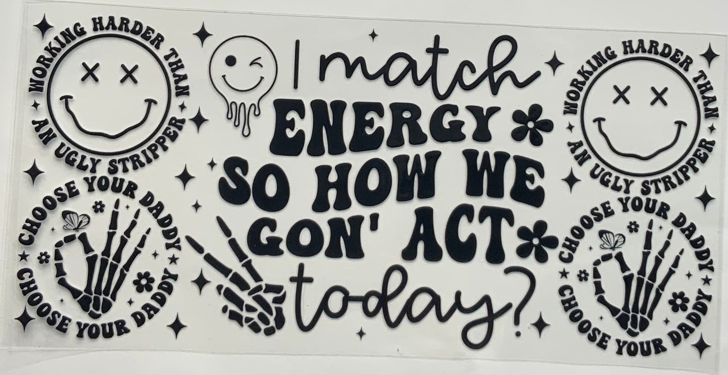 uvdtf  transfer wrap match energy smiley skull hand