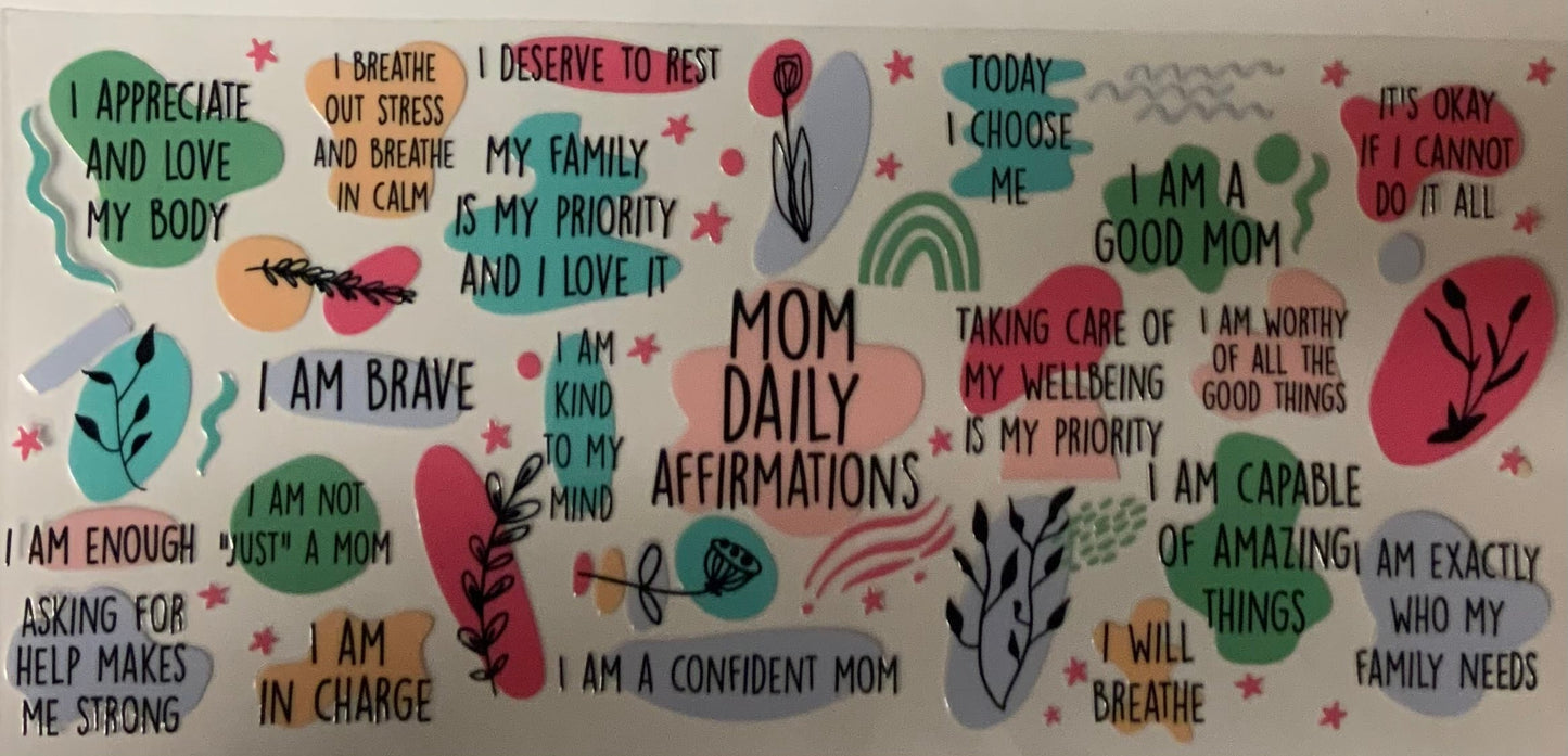 uvdtf  transfer wrap mom daily affirmation