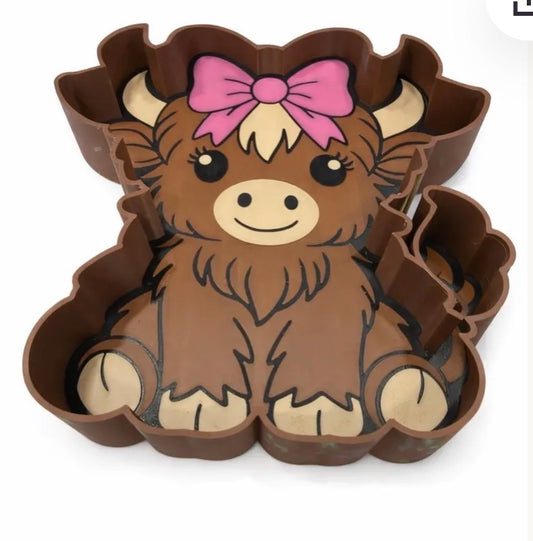 3d printed Bead tray highland cow