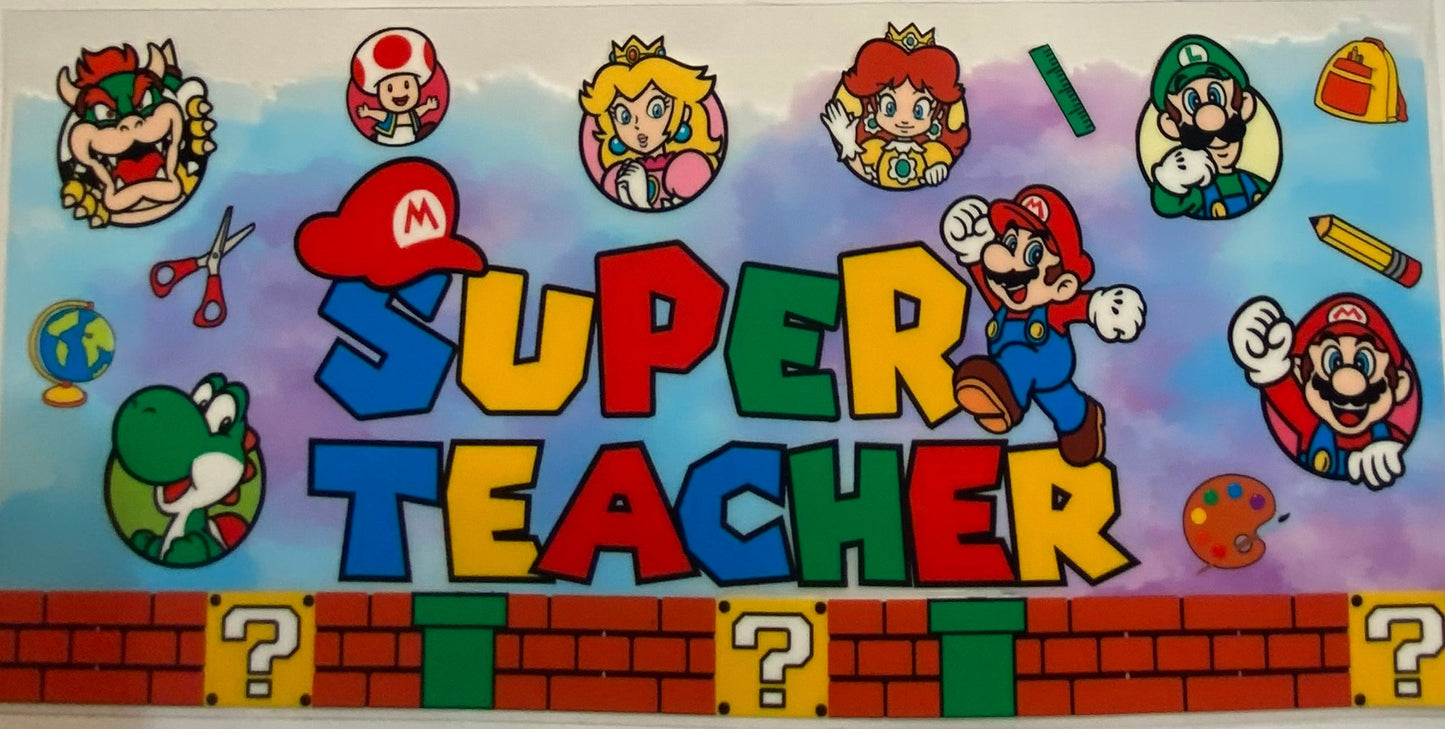 uvdtf  transfer wrap super Mario teacher