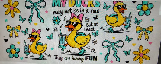 Cup wraps uvdtf Ducks in a row