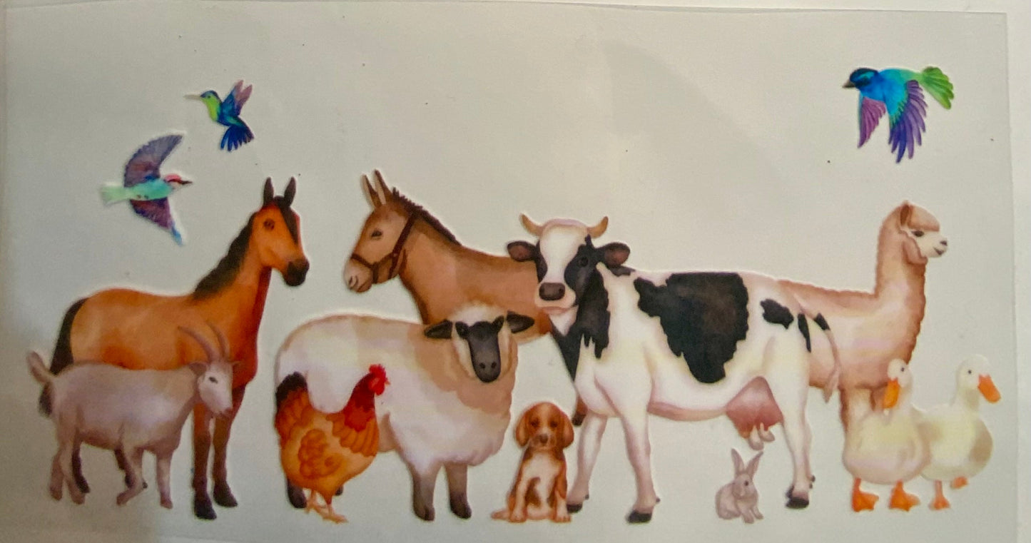 uvdtf  transfer wrap farm animals