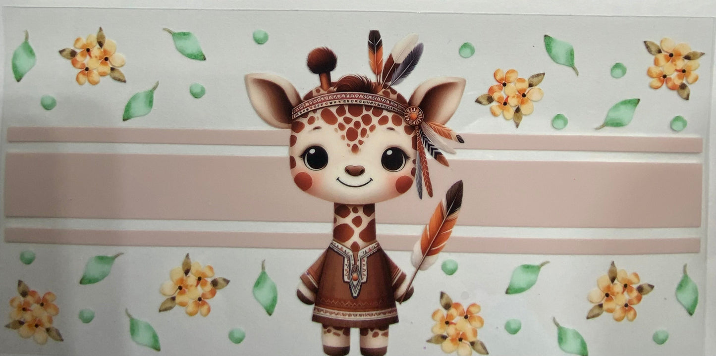 Cup wraps uvdtf  giraffe, tribal