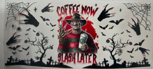 Cup wraps uvdtf  Halloween Freddy coffee now