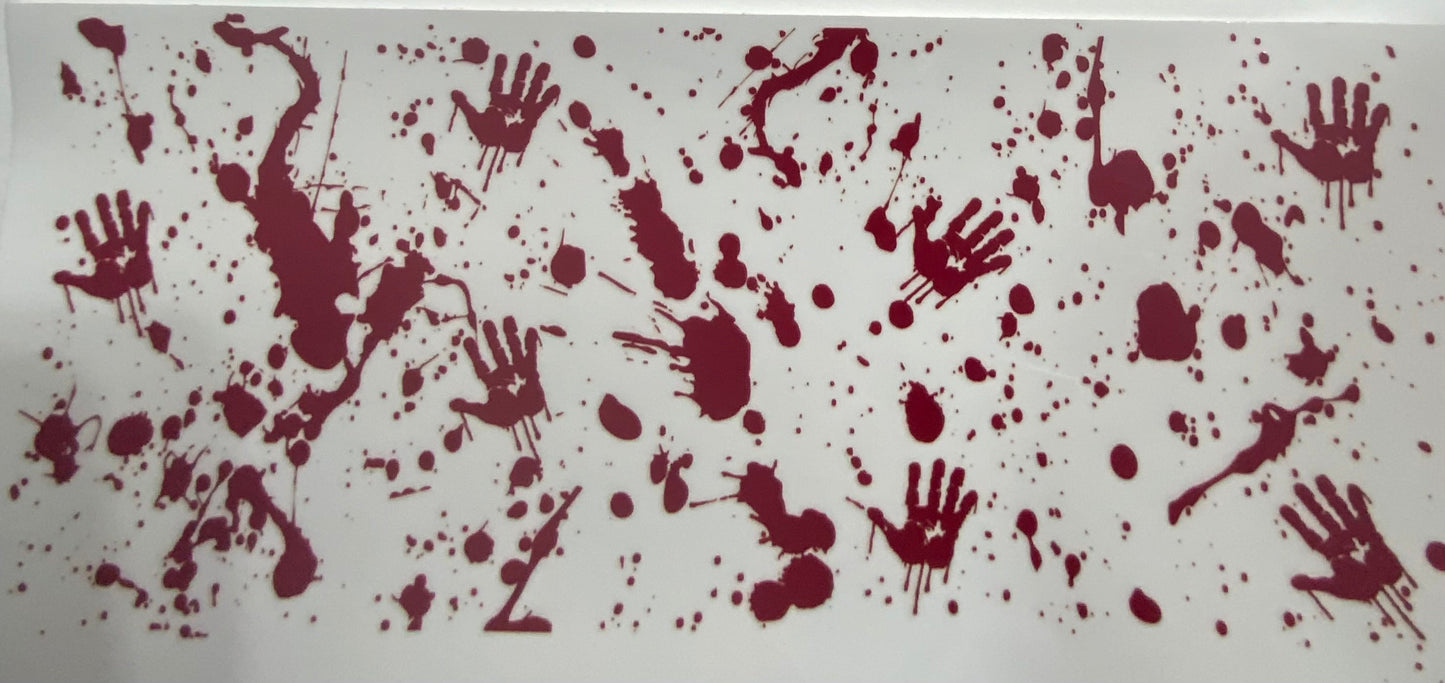 Cup wraps uvdtf  Blood hands and splatter