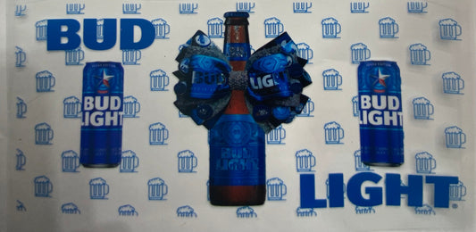 Cup wraps uvdtf  Bud light drink with bow