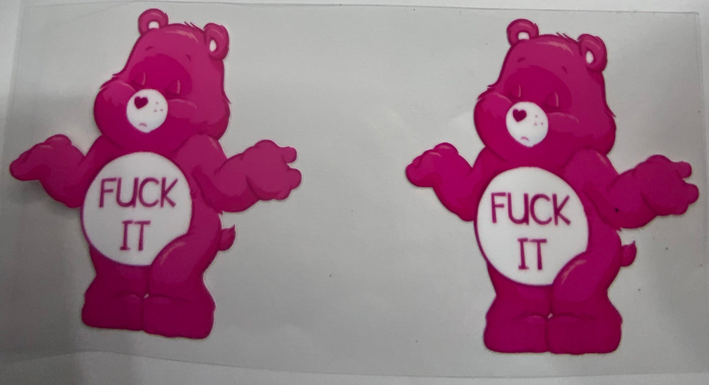 Cup wraps uvdtf  pink Care Bears fuck it
